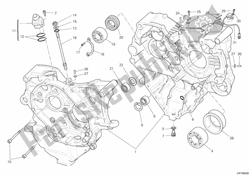 Todas as partes de Bloco Do Motor do Ducati Streetfighter S USA 1100 2010